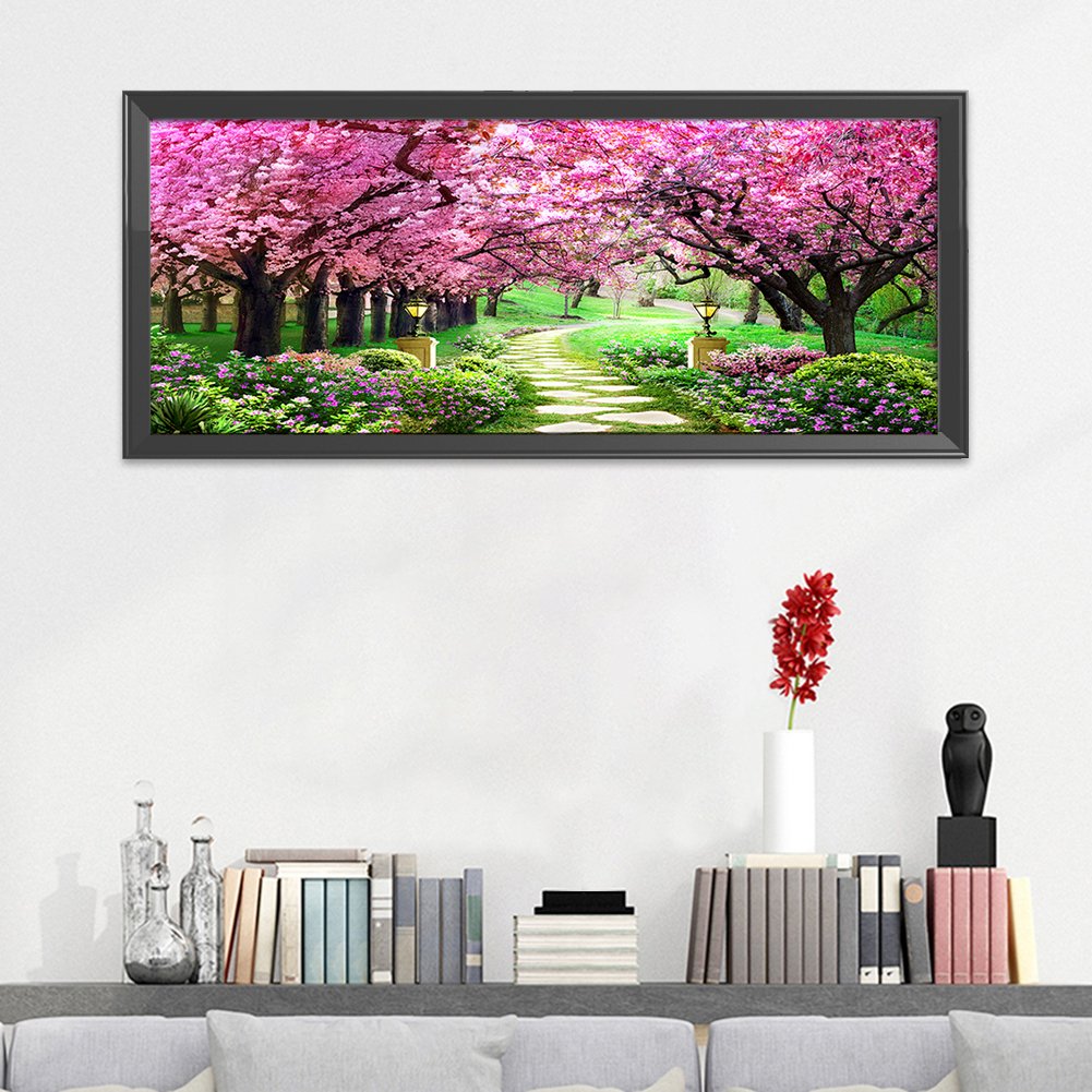 11ct Stamped Cross Stitch - Cherry Blossom Garden(149*66cm)