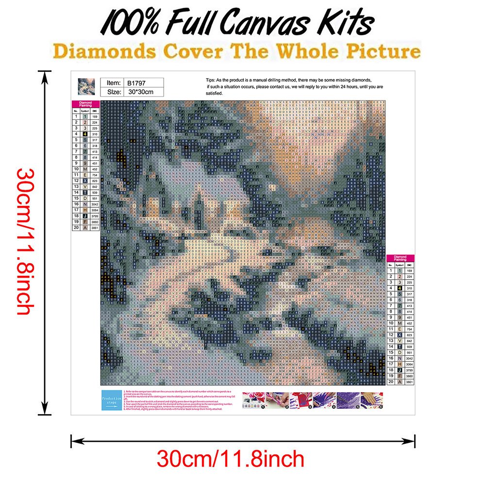 5D DIY Diamond Painting Kit - Full Round - Snow Scene