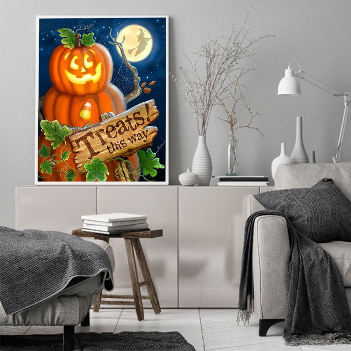 Paint By Number Oil Painting Halloween Pumpkin (50*40cm)
