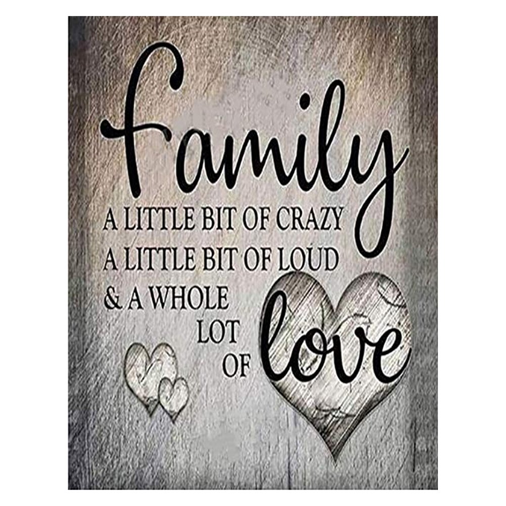 11ct Stamped Cross Stitch Happy Family Letters(46*56cm)