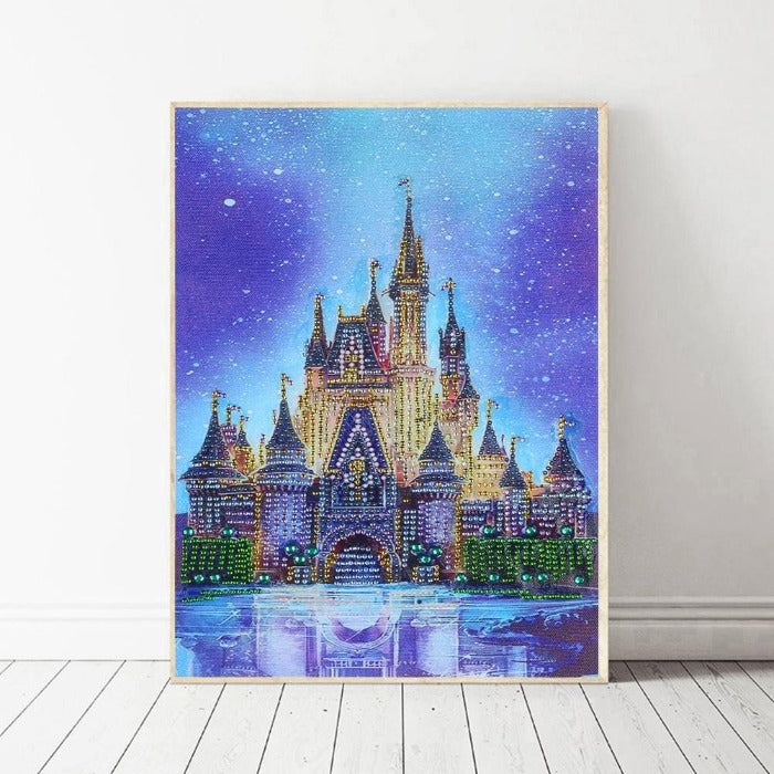 Castle Rhinestone Embroidery for Home Wall Decoration