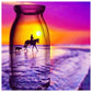 Diamond Painting - Full Round - Bottle Sunset Horsing Man