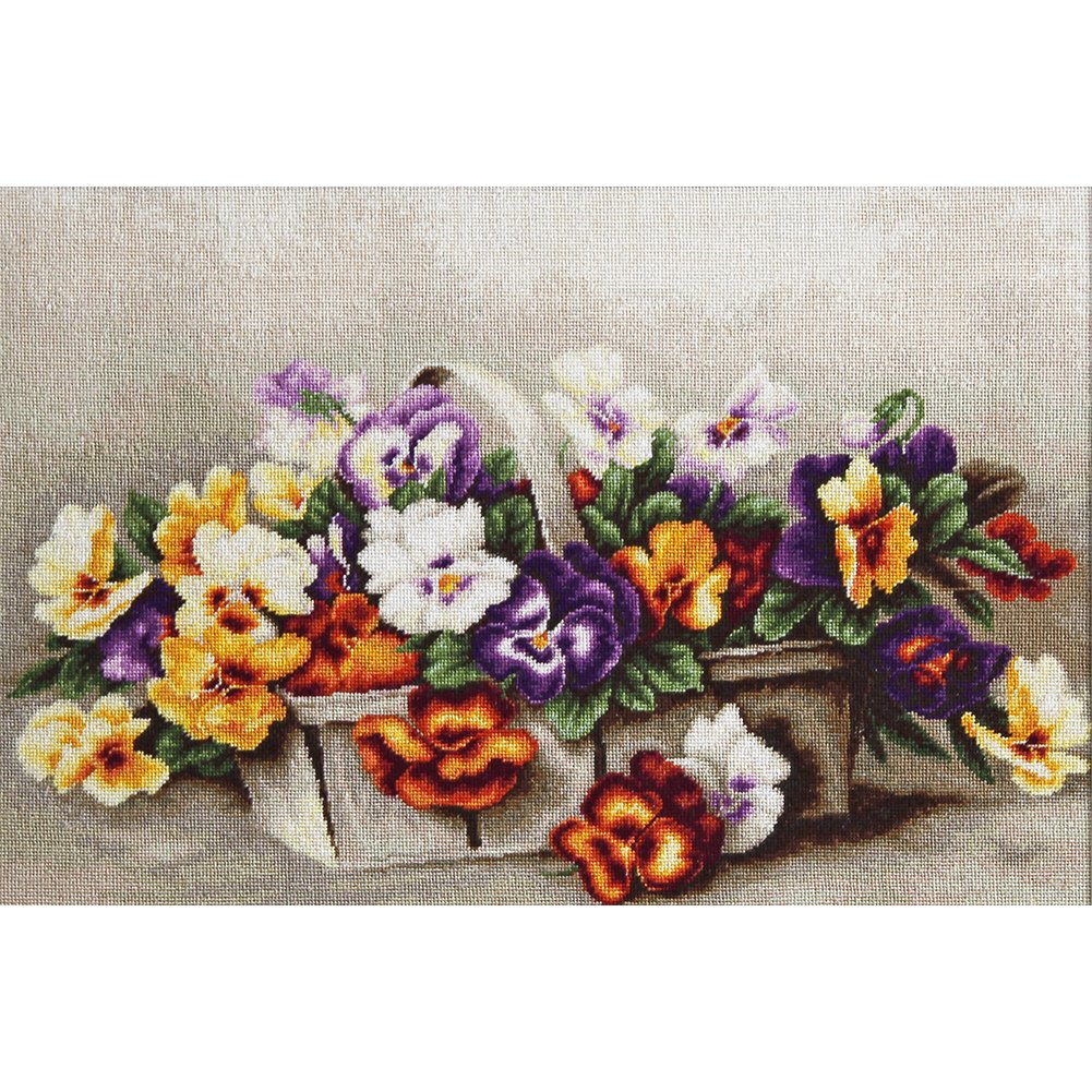 11ct Stamped Cross Stitch Flower Basket (55*40cm)