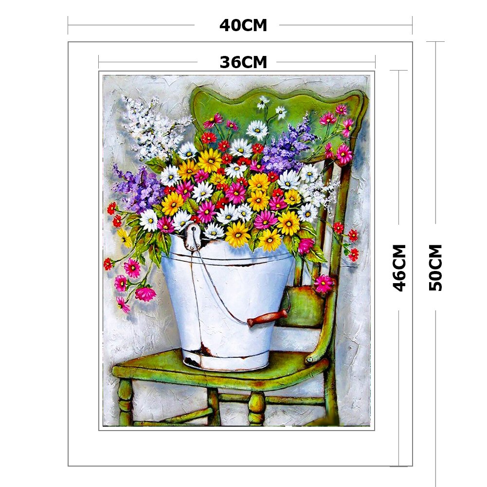 11ct Stamped Cross Stitch - Flowers (40*50cm) B
