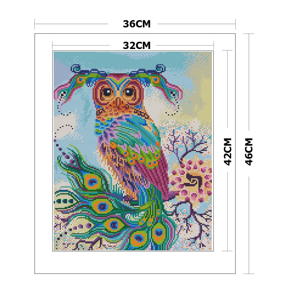 11ct Stamped Cross Stitch - Owl(36*46cm) C