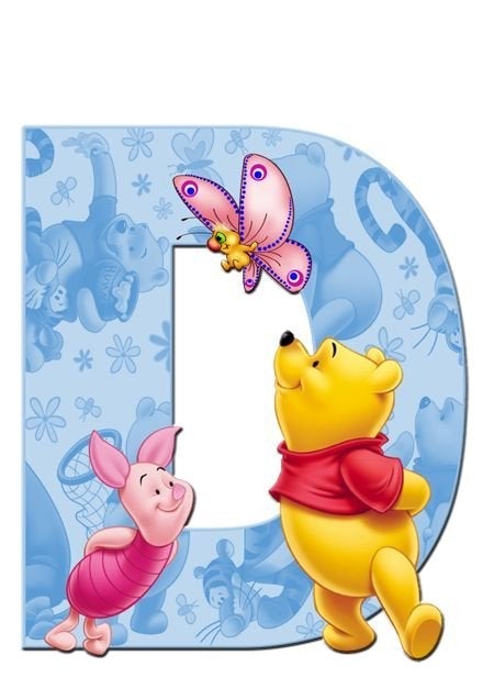 Diamond Paintings Art Full Square Drill Letter D Winnie The Pooh