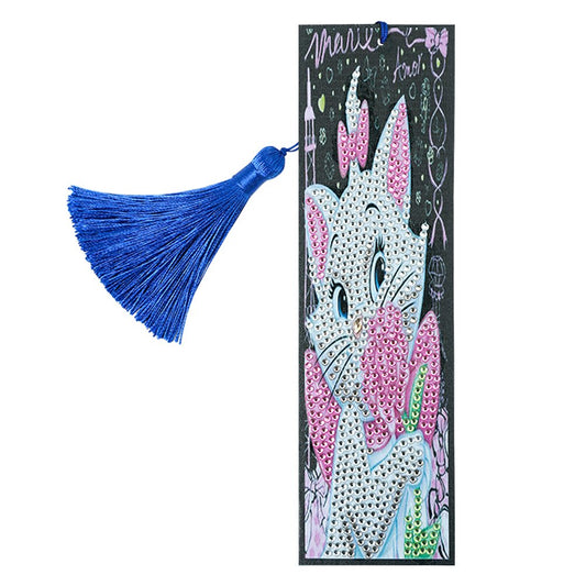 Tassel Page marker Special Shape Diamond Painting Cat Bookmark