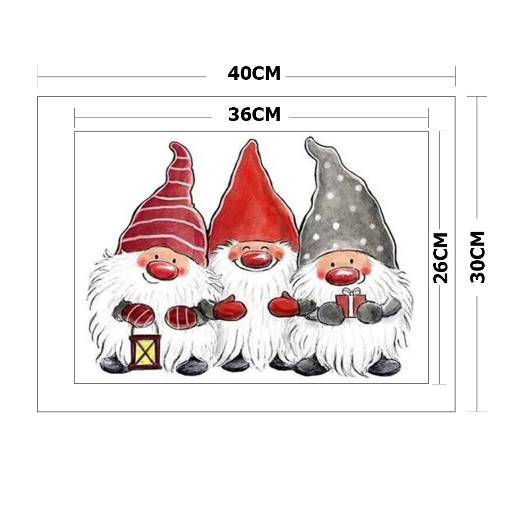 11CT Stamped Cross Stitch - Goblin Gnome(30*40cm) A