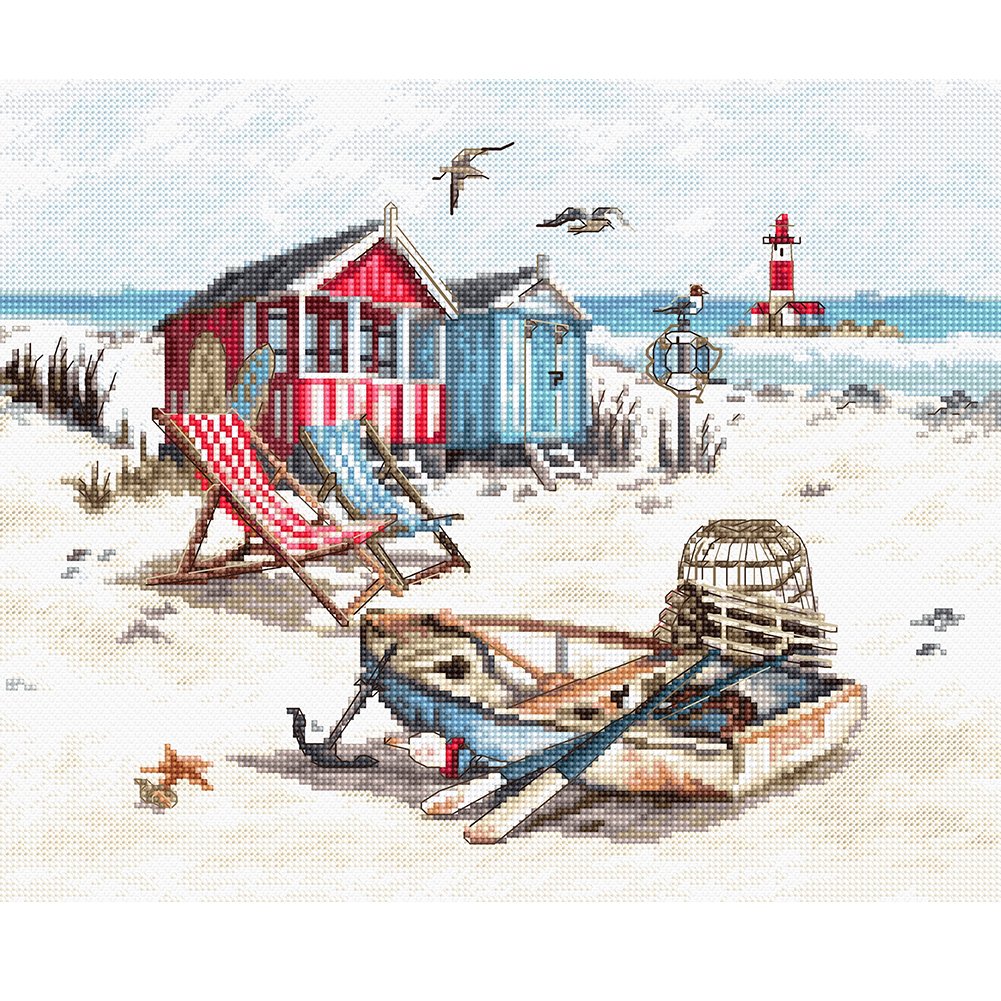 11ct Stamped Cross Stitch Seaside Holiday (48*40cm)