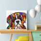 Colorful Puppy Dog Oil Painting By Numbers Canvas Coloring Picture