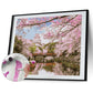 Oil Painting By Numbers Kits River Peach Blossom Color Drawing Picture