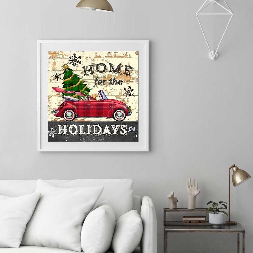 Full Round Christmas Diamond Painting - Home For The Holidays