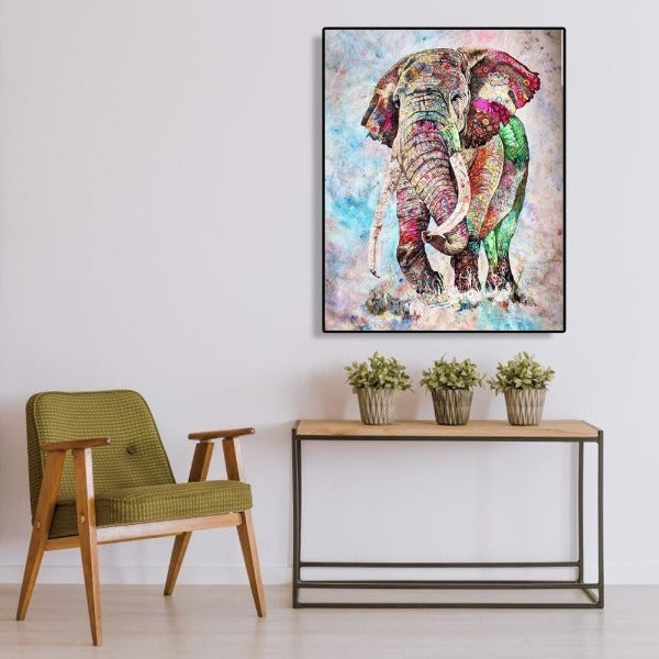 Paint By Number make a fantastic picture for your wall Color Elephant