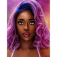 5d diamond painting African Woman With Pink Hair