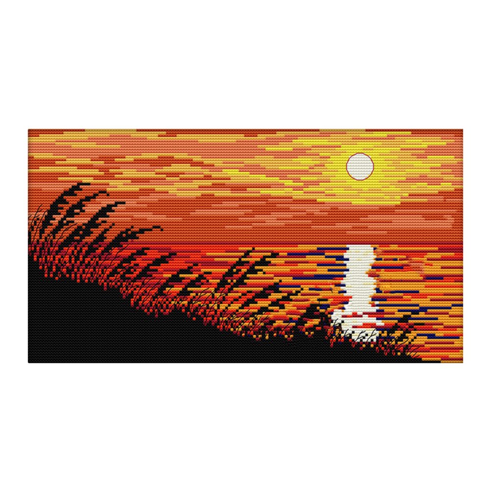 14ct Stamped Cross Stitch Sunset (37*21cm)