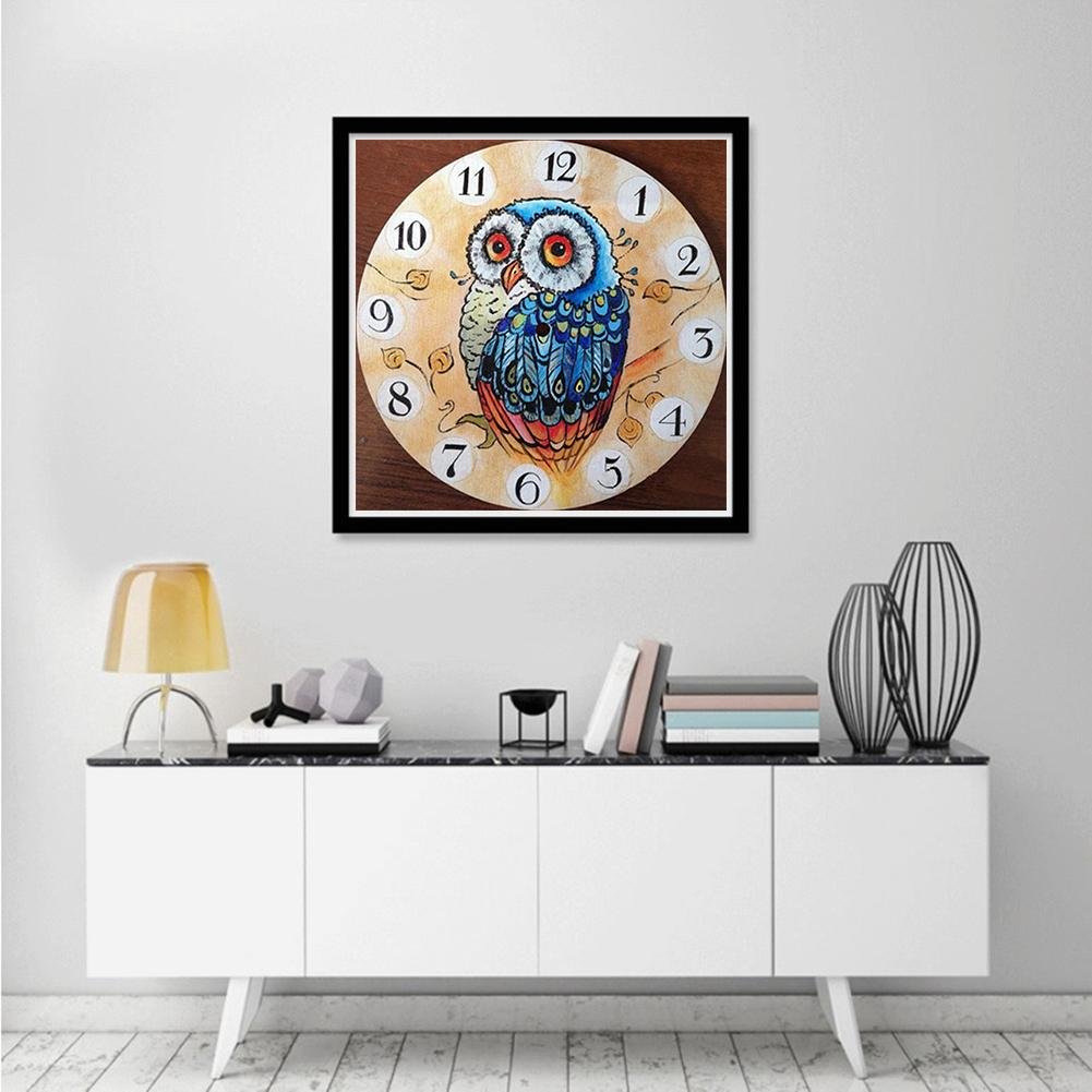 Diamond Painting - Full Round - Owl Clock
