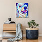 Hand Painted Colorful Dog Modern Wall Art Craft Decor