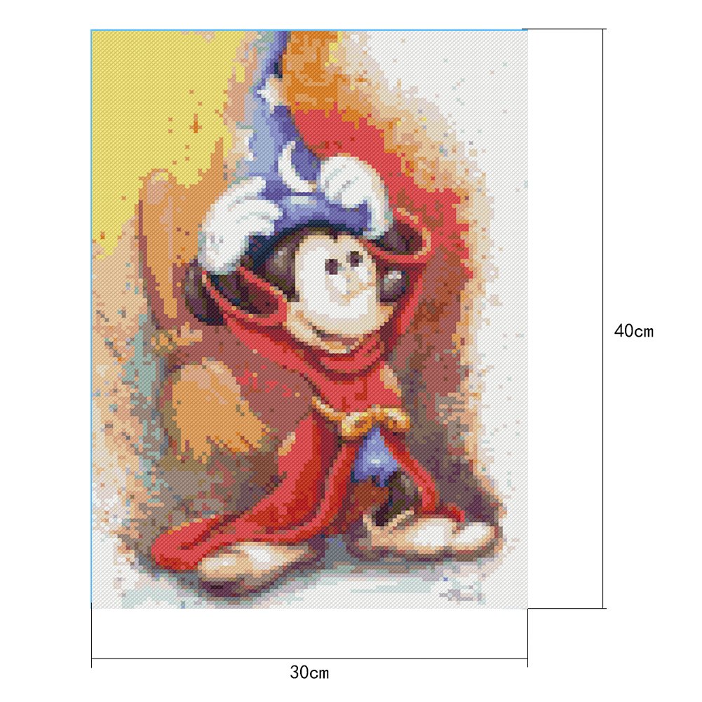 Ponto cruz estampado 11CT - Mickey Mouse (30*40CM)