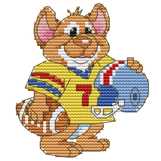 14ct Stamped Cross Stitch Sports Mouse (14*13cm)
