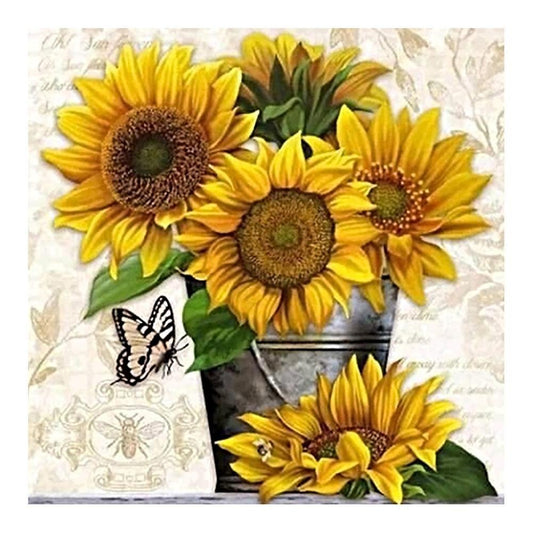 DOOSAI 4 Pack World-Tree Sunflower Sun Tiny-Flower Diamond Painting Dots Dotz Art Kits Canvas Tote Bags Boho 5D DIY Handbags Handmade Gifts Reusable
