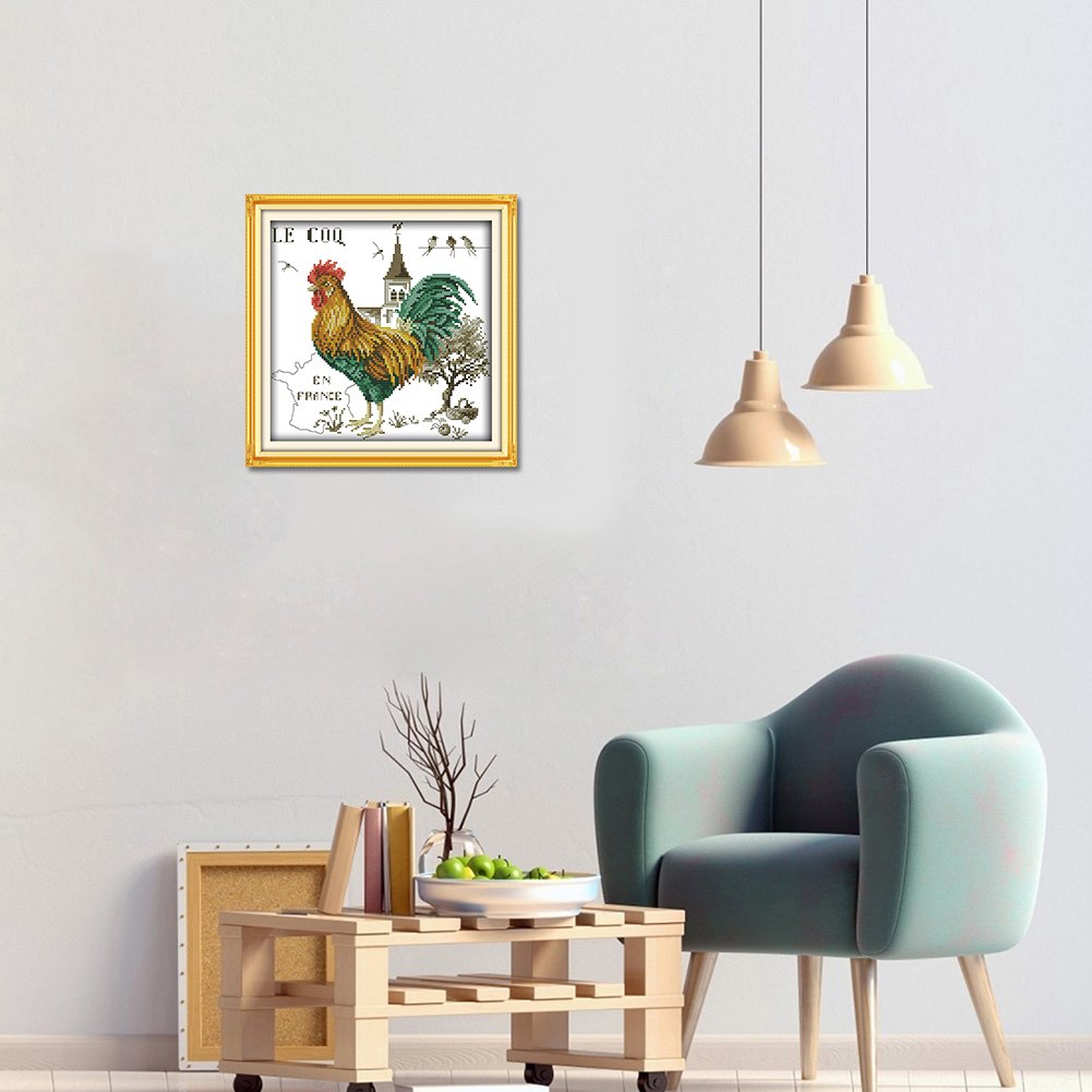 14ct Stamped Cross Stitch - Rooster (28*28cm)
