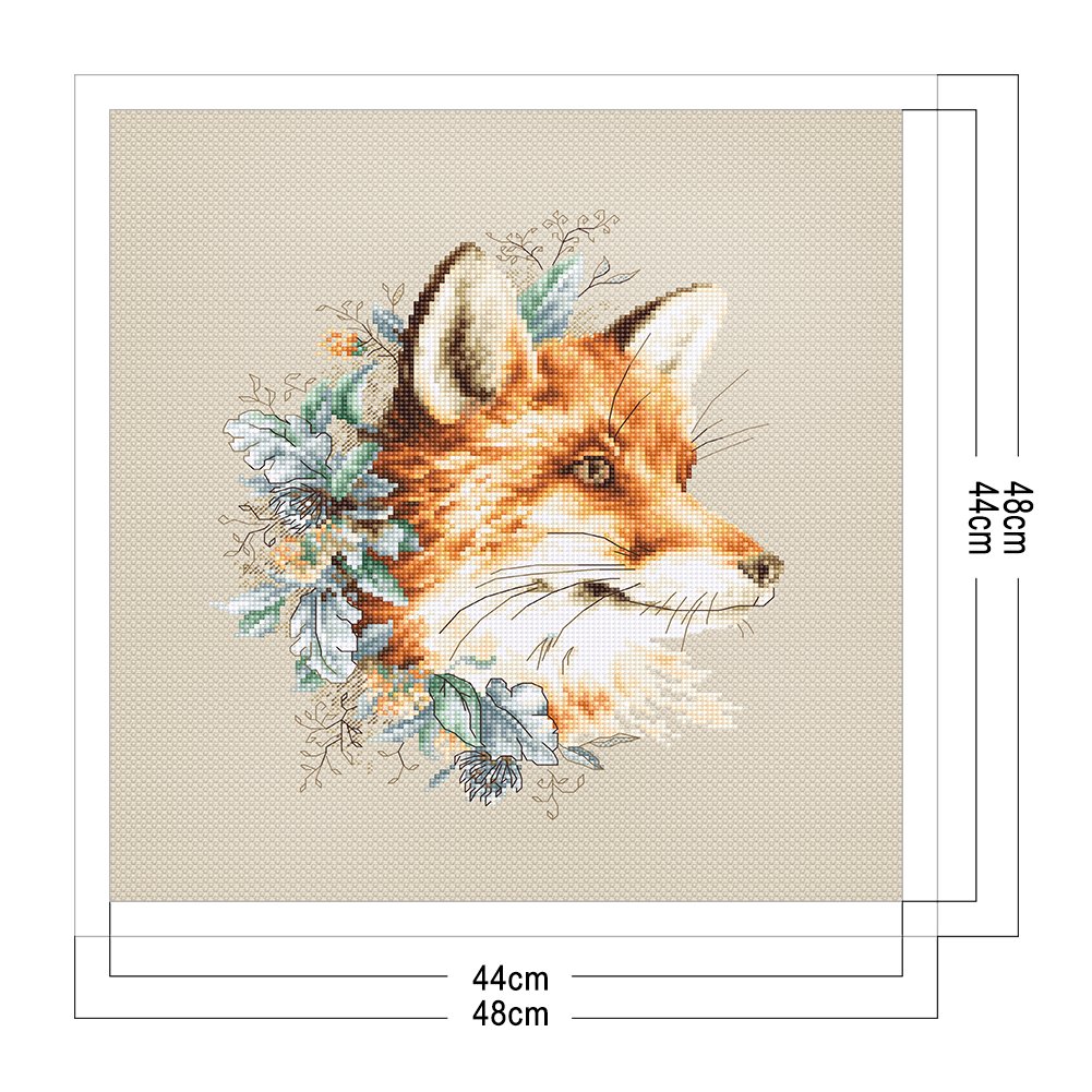 11ct Stamped Cross Stitch - Fox (48*48cm) A