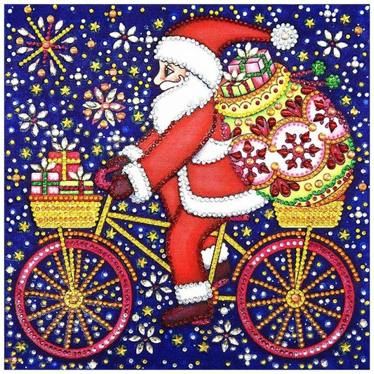 Diamond Painting - Crystal Rhinestone - Riding Santa Claus