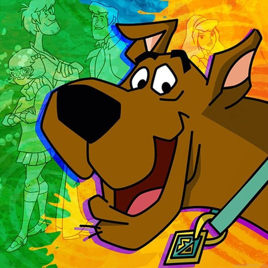 Pintura Diamante - Redondo Completo - Scooby Doo