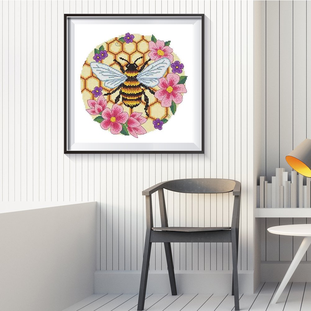 11ct Stamped Cross Stitch - Bee (50*50cm)