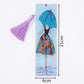 DIY Girl Special Shaped Diamond Painting Leather Bookmark