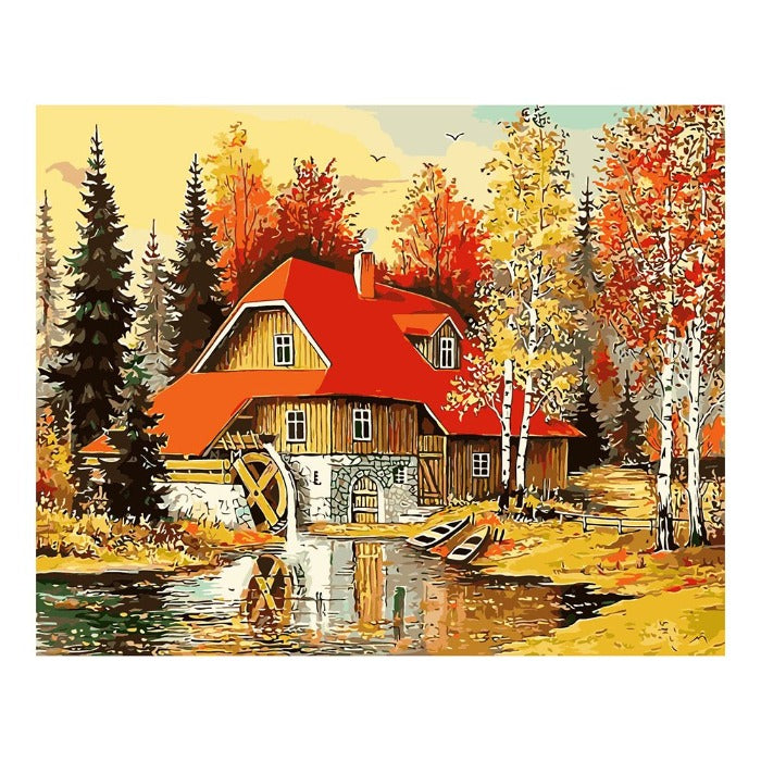 Paint By Number Oil Painting Cabin (40*50cm)