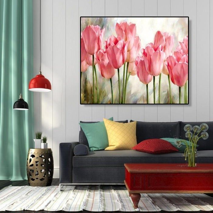 Painting By Numbers Kit Oil Painting Art Picture Beautiful Flower