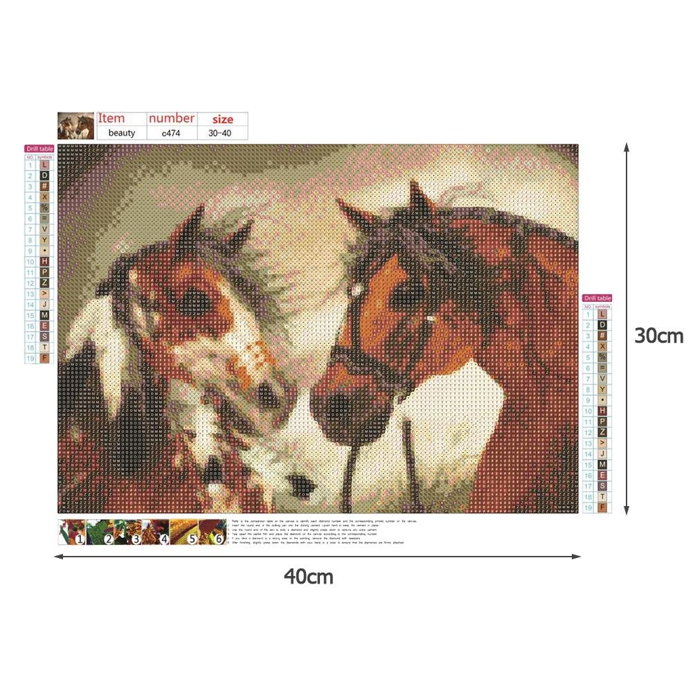 Diamond Painting - Full Round - Horses F