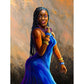 5d diamond embroidery African Woman In Blue Dress