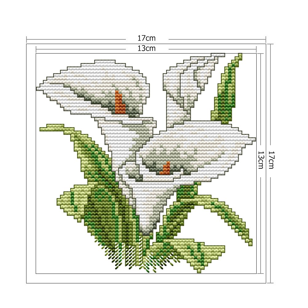 14ct Stamped Cross Stitch - Blooming Flowers (17*17cm)