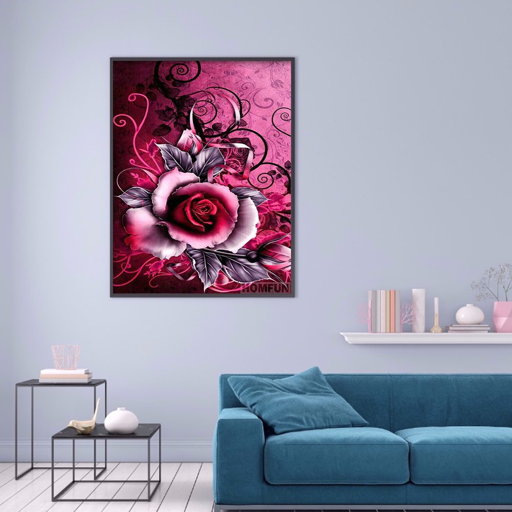 Pintura Diamante - Redondo Completo - Rosa