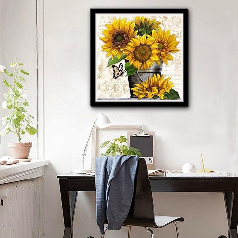 Diamond Painting - Full Round - Sunflower D