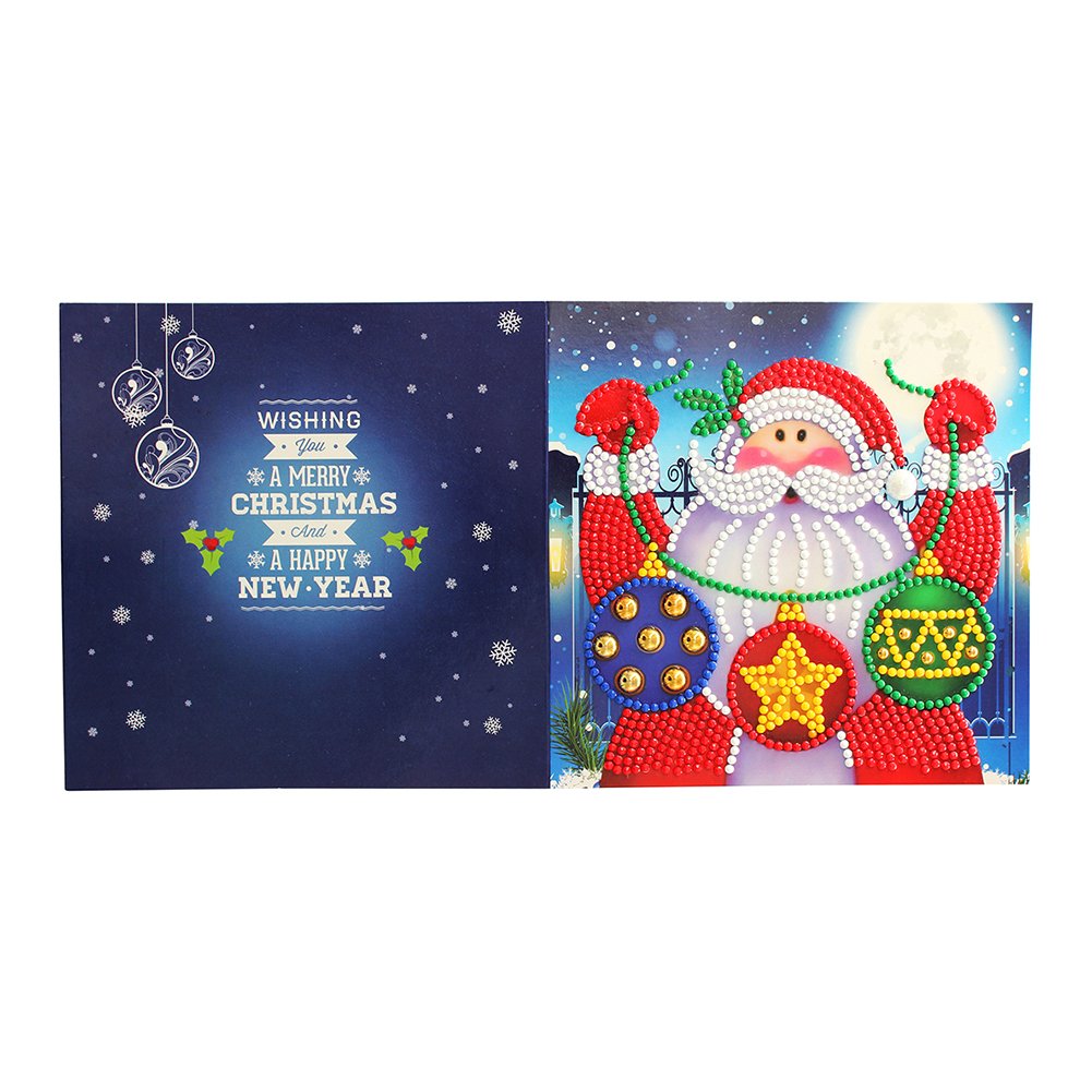 Santa Claus DIY Diamond Painting Holiday Greeting Card