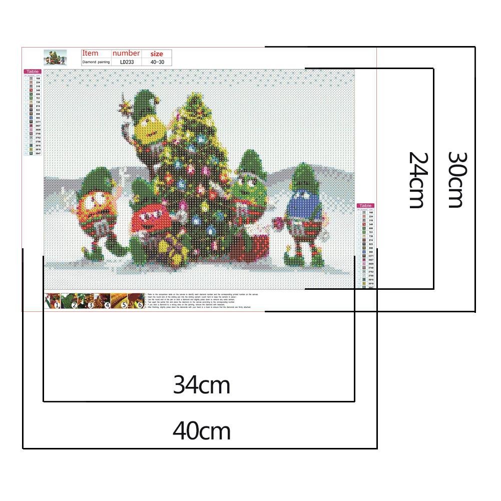 5D DIY Diamond Painting Kit - Full Round - Christmas Tree B