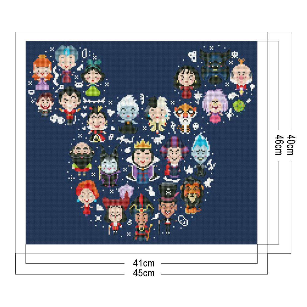 11CT Stamped Cross Stitch - Cartoon Character (45*40CM)