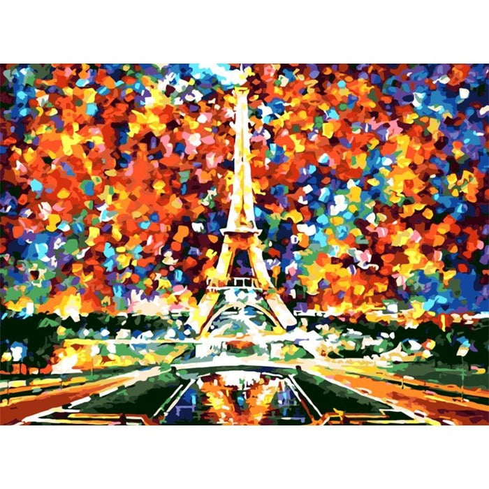 Paint By Numbers Dazzling Eiffel Oil Painting Canvas