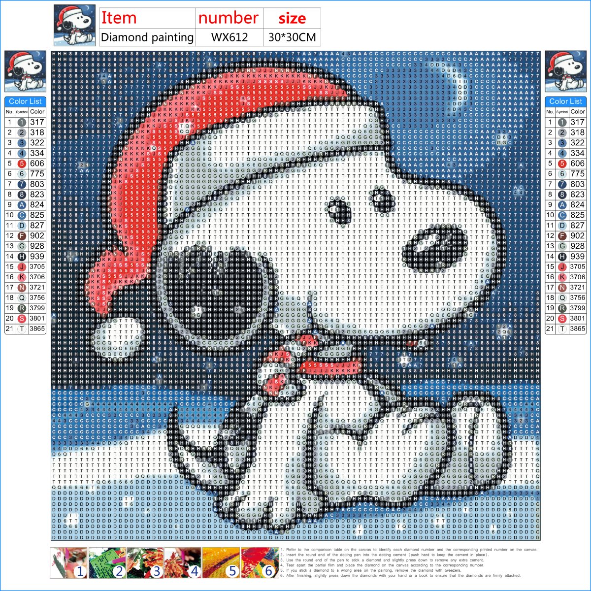 5D DIY Diamond Painting Full Round Snoopy