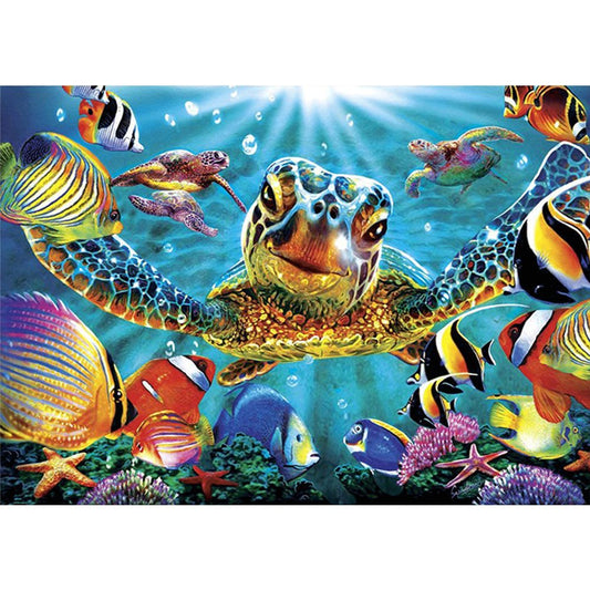 Sea Turtle 5D Round Gem Art Kit