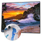 Pintura por números - Pinturas acrílicas - Puesta de sol junto al mar (40*50cm)