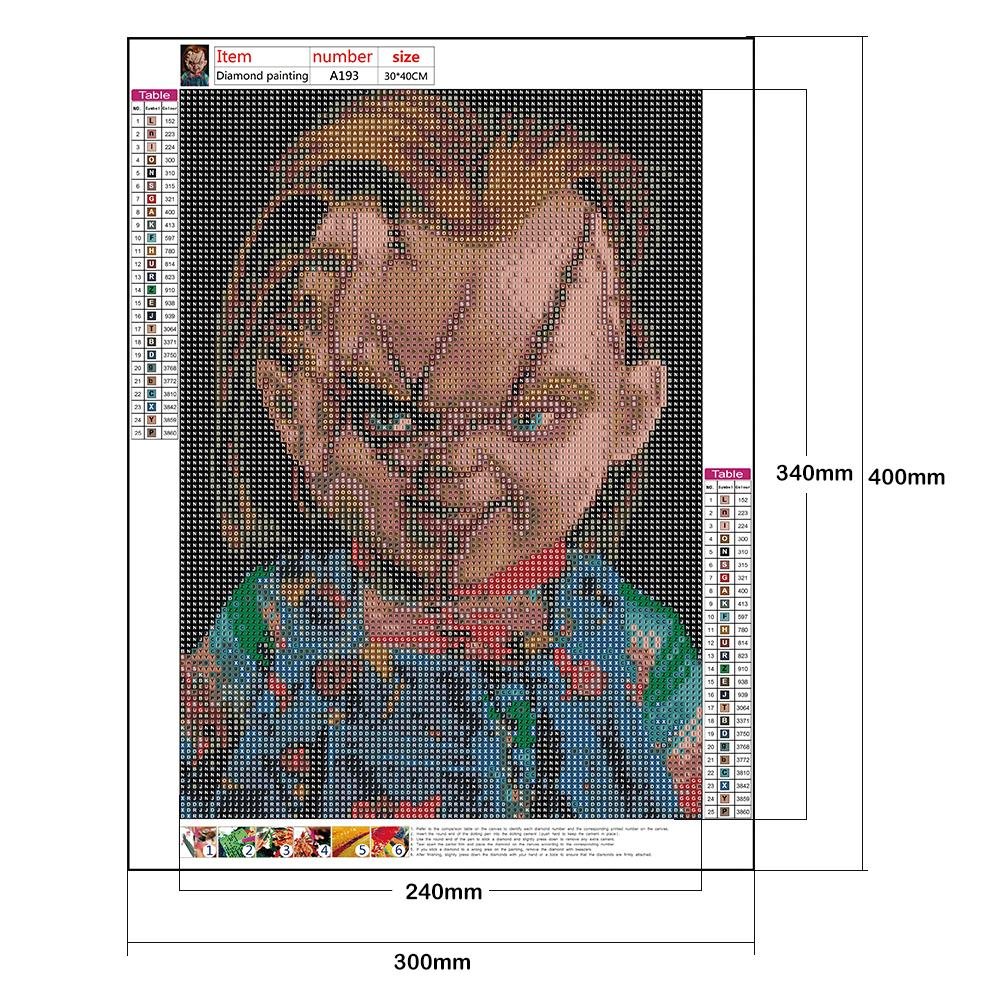 Pintura de diamantes - Ronda completa - Chucky