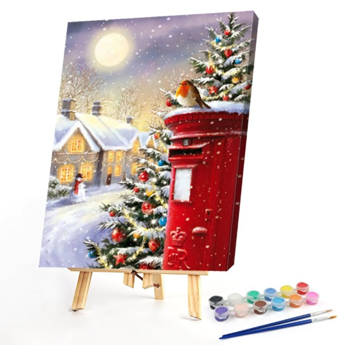 Christmas Night Oil Paint By Numbers Home Living Room Decoration