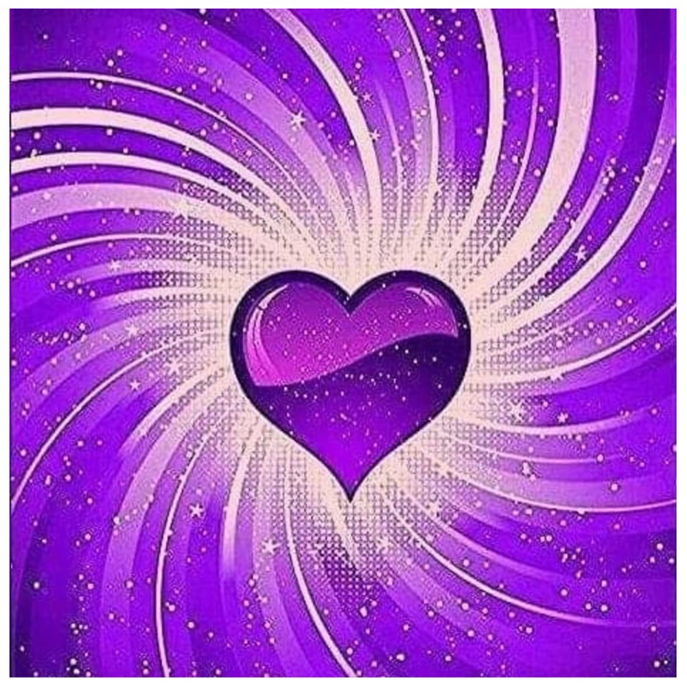 Diamond Painting - Full Round - Purple Heart