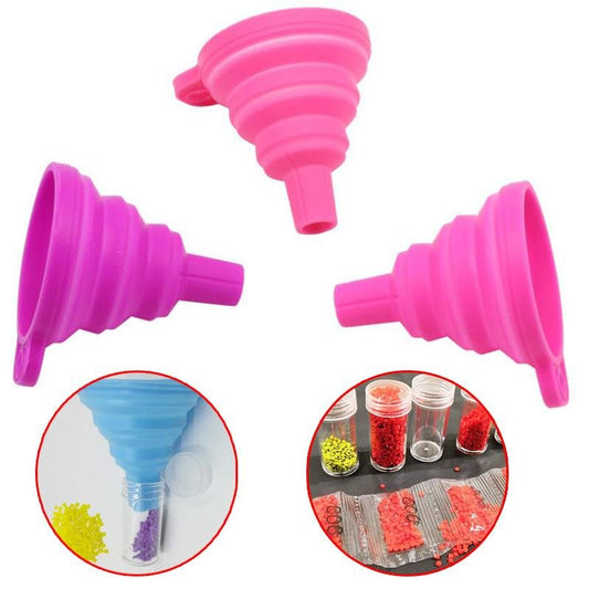 Diamond Painting Accessories Tool - Foldable Silicone Funnel