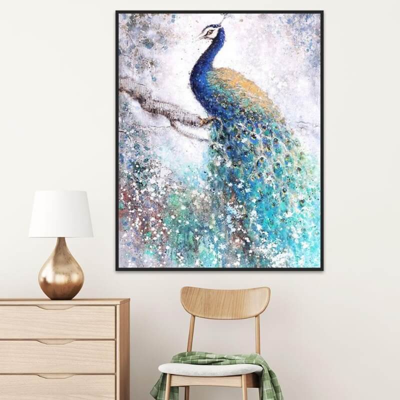 peacock in tree diamond painting embroidery