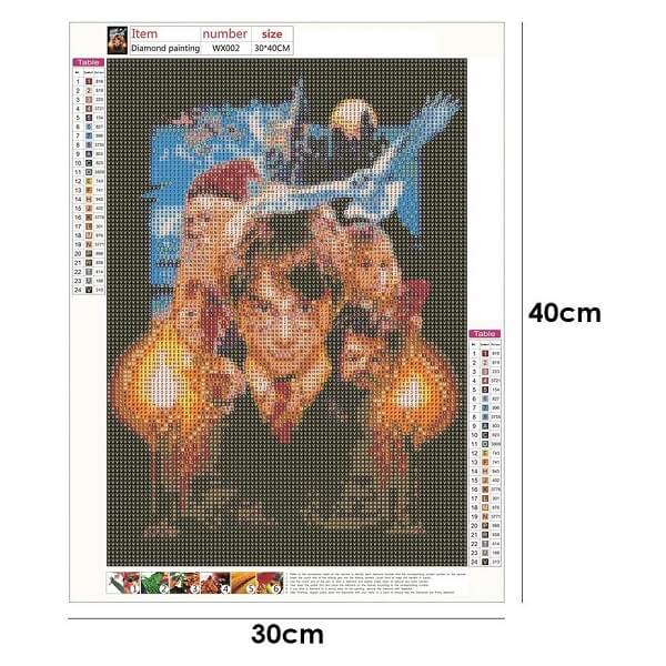  canvas size of harry potter diamond painting full round drill